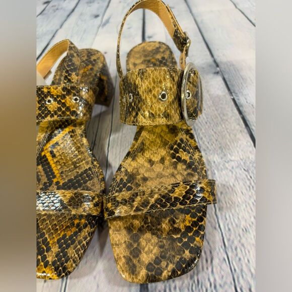 NWT Topshop Dakota Snake Embossed Classic Minimalist Slingback Sandal (EU38) 7.5 - Picture 3 of 8